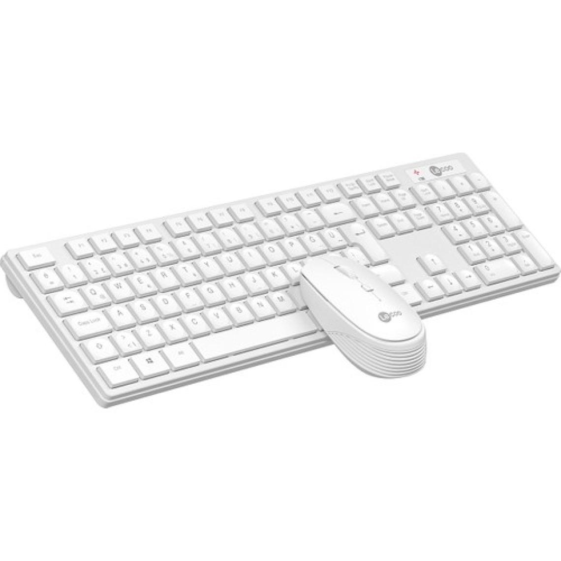Lecoo KM2001 Kablosuz Türkçe Q Klavye & Mouse Set Beyaz