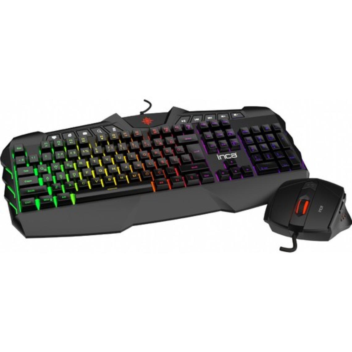 Inca Ruthless IKG-310 Rainbow Effect Oyuncu Gaming Klavye + Mouse Seti