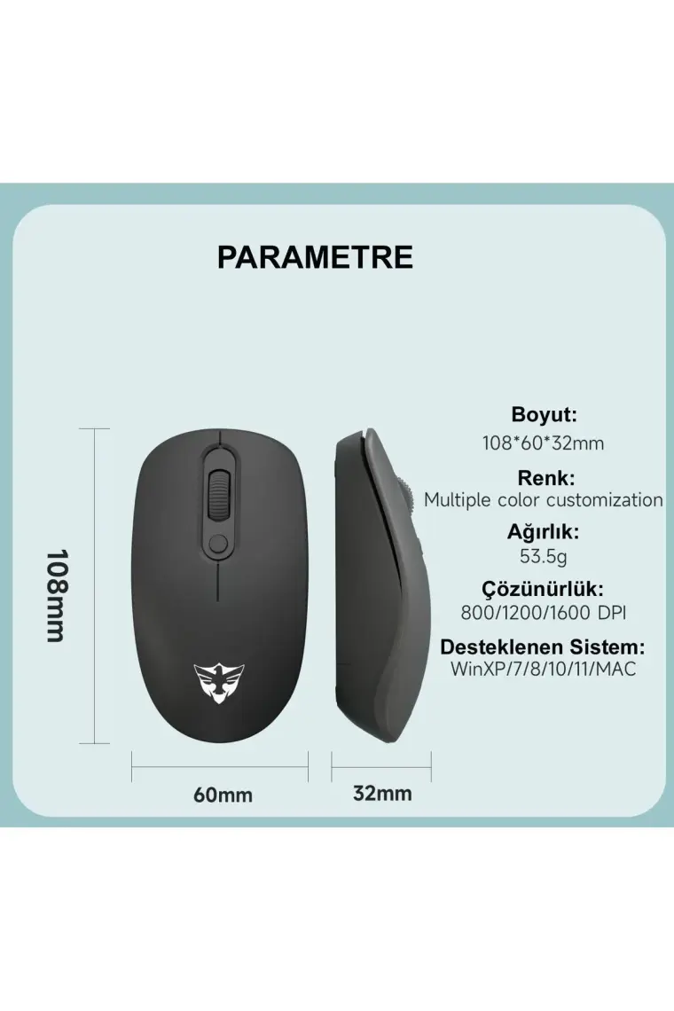 Emtu Life SC601 Kablosuz Klavye Mouse Set Siyah  USB Türkçe Q