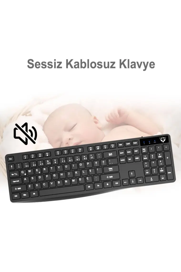 Emtu Life SC601 Kablosuz Klavye Mouse Set Siyah  USB Türkçe Q