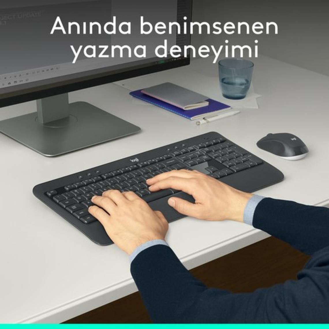 Logitech MK540 ADVANCED Kablosuz Türkçe Klavye Mouse Seti - Siyah