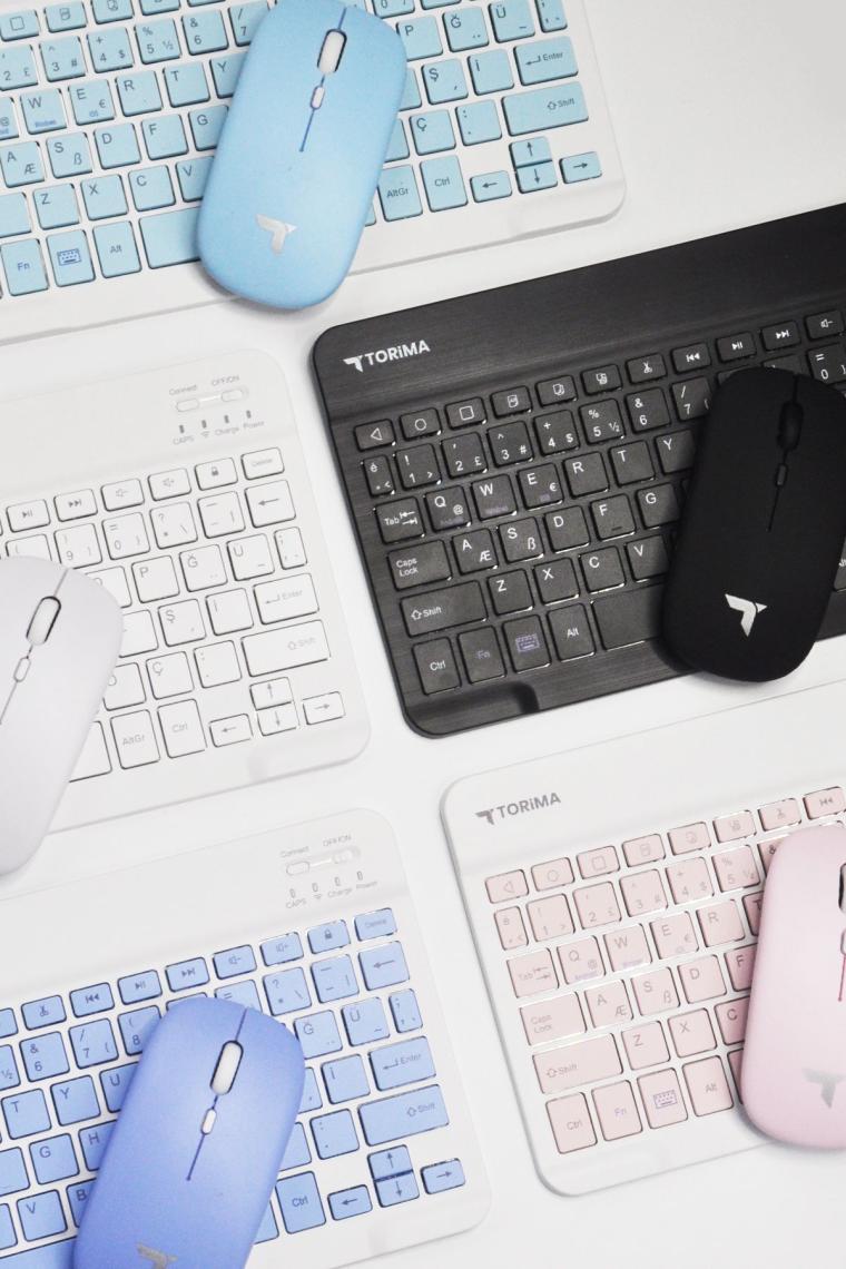 Mor Tmk-04 Bluetooth Kablosuz Klavye Ve Mouse Seti