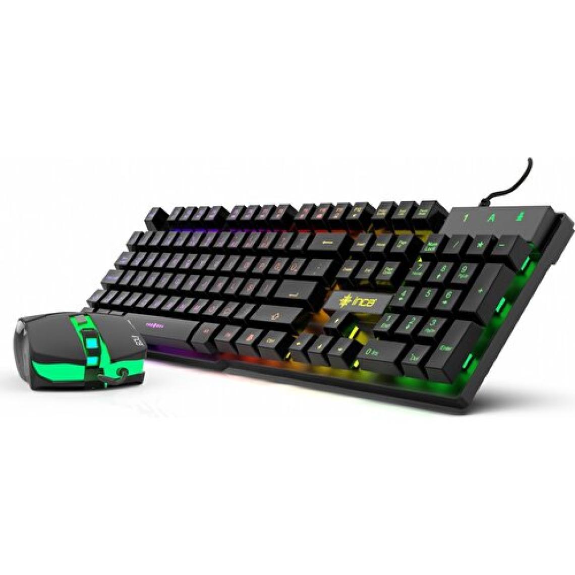 Inca IKG-448 Rainbow Efect Mekanik Hisli Gamer Klavye Mouse Set