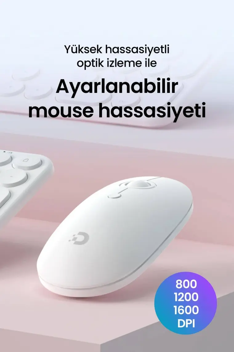 Daxi MK250 Elegance Sessiz 2.4ghz Kablosuz Türkçe Q Klavye Mouse Seti