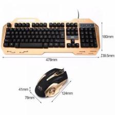 Polygold PG-8014 Işıklı Oyuncu Klavye Mouse Seti - Siyah