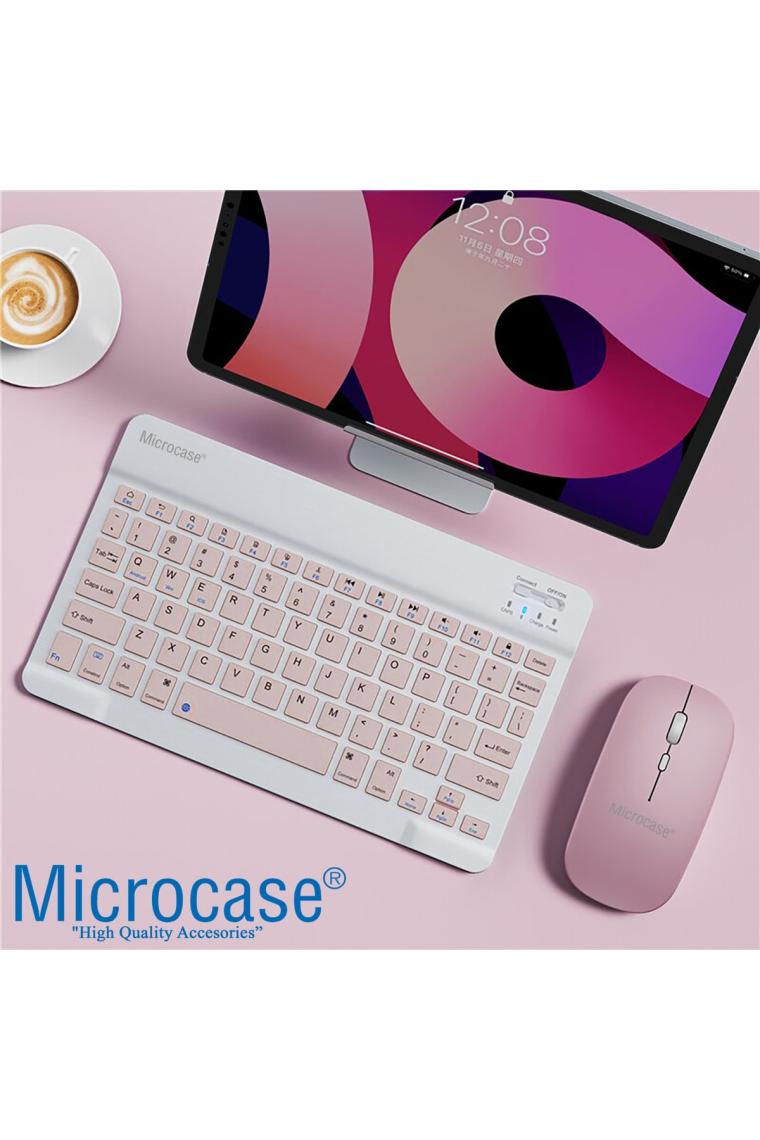 Microcase AL3476 Tablet ve Telefon İçin Pembe Bluetooth Klavye Mouse Seti