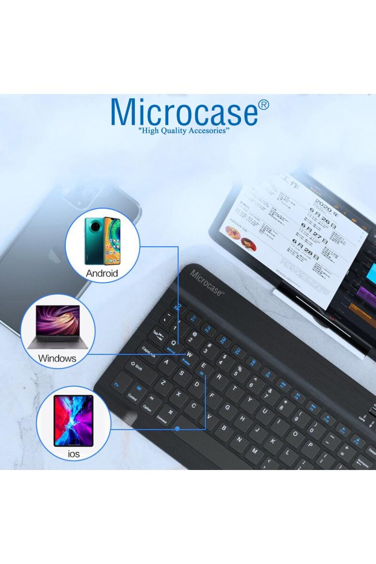 Microcase AL3476 Tablet ve Telefon İçin Pembe Bluetooth Klavye Mouse Seti