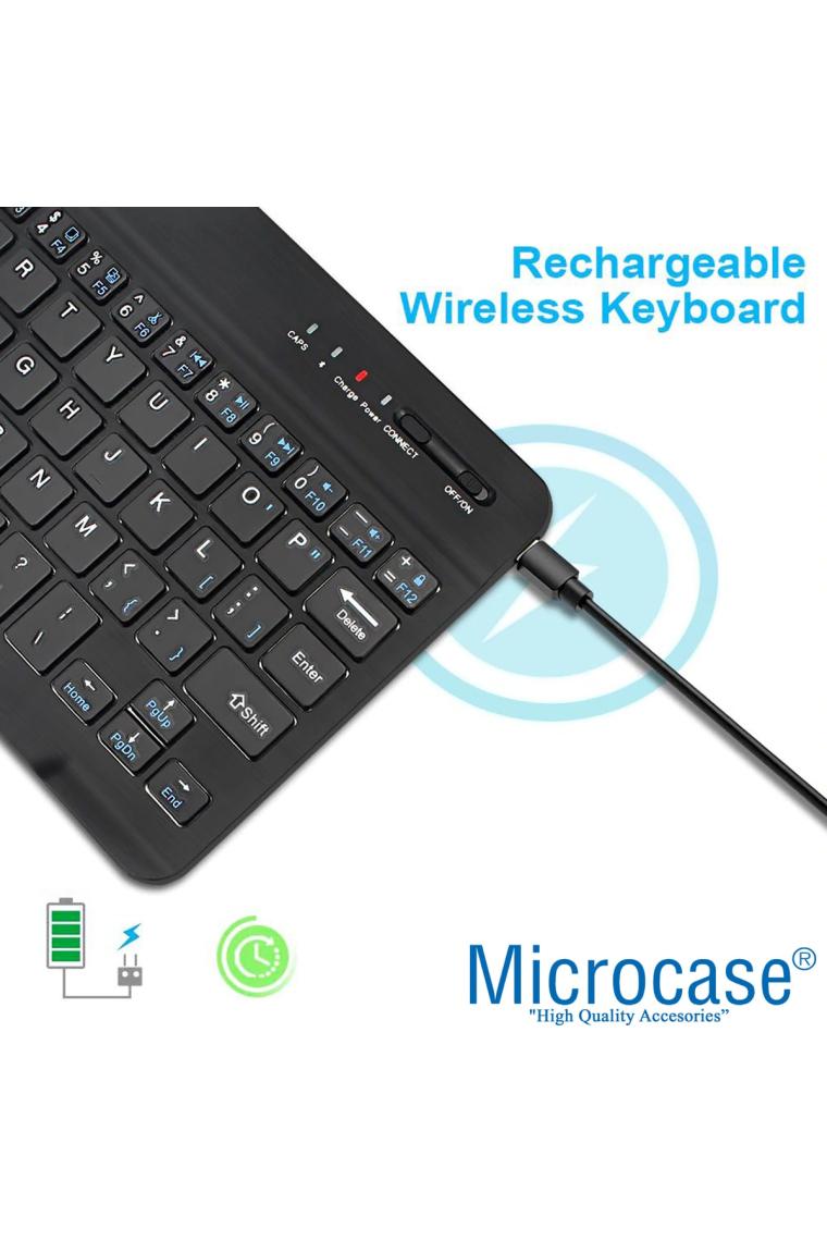 Microcase AL3476 Tablet ve Telefon İçin Pembe Bluetooth Klavye Mouse Seti