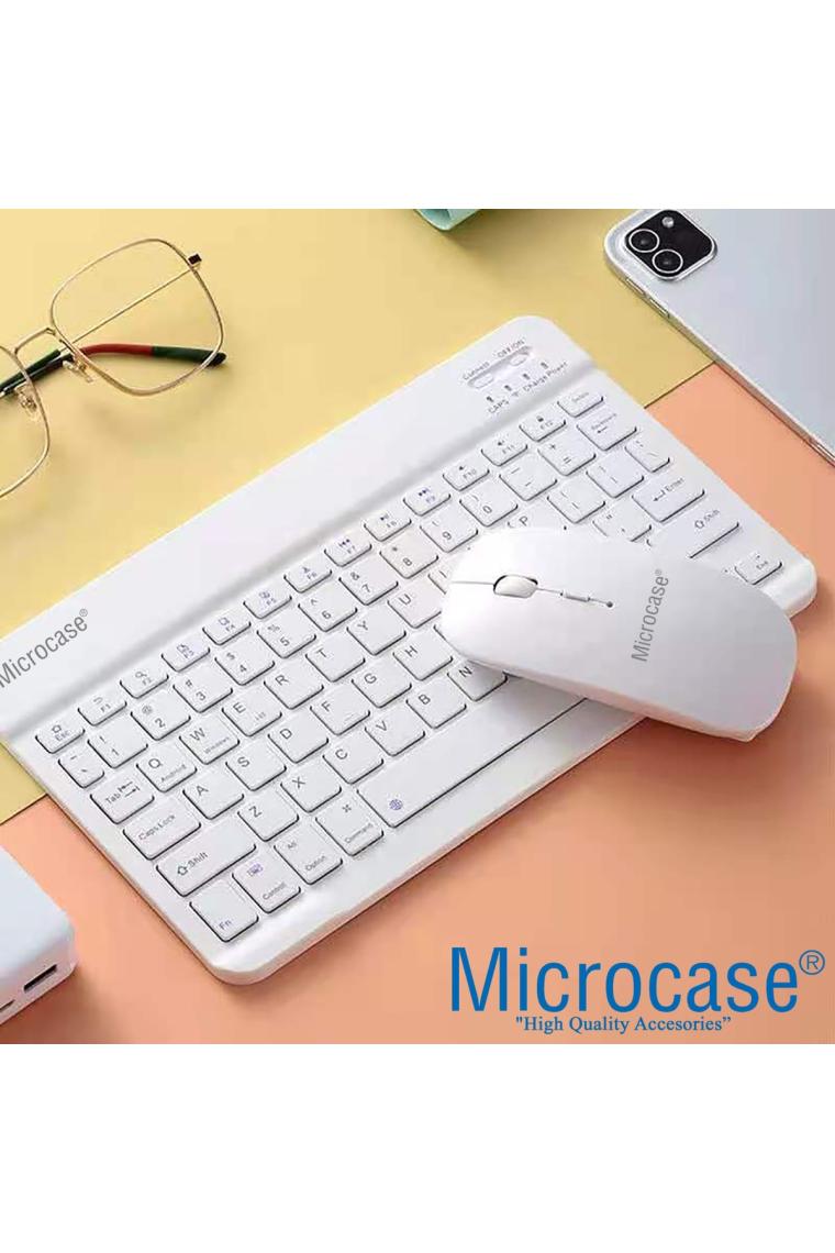 Microcase AL3476 Tablet ve Telefon İçin Pembe Bluetooth Klavye Mouse Seti