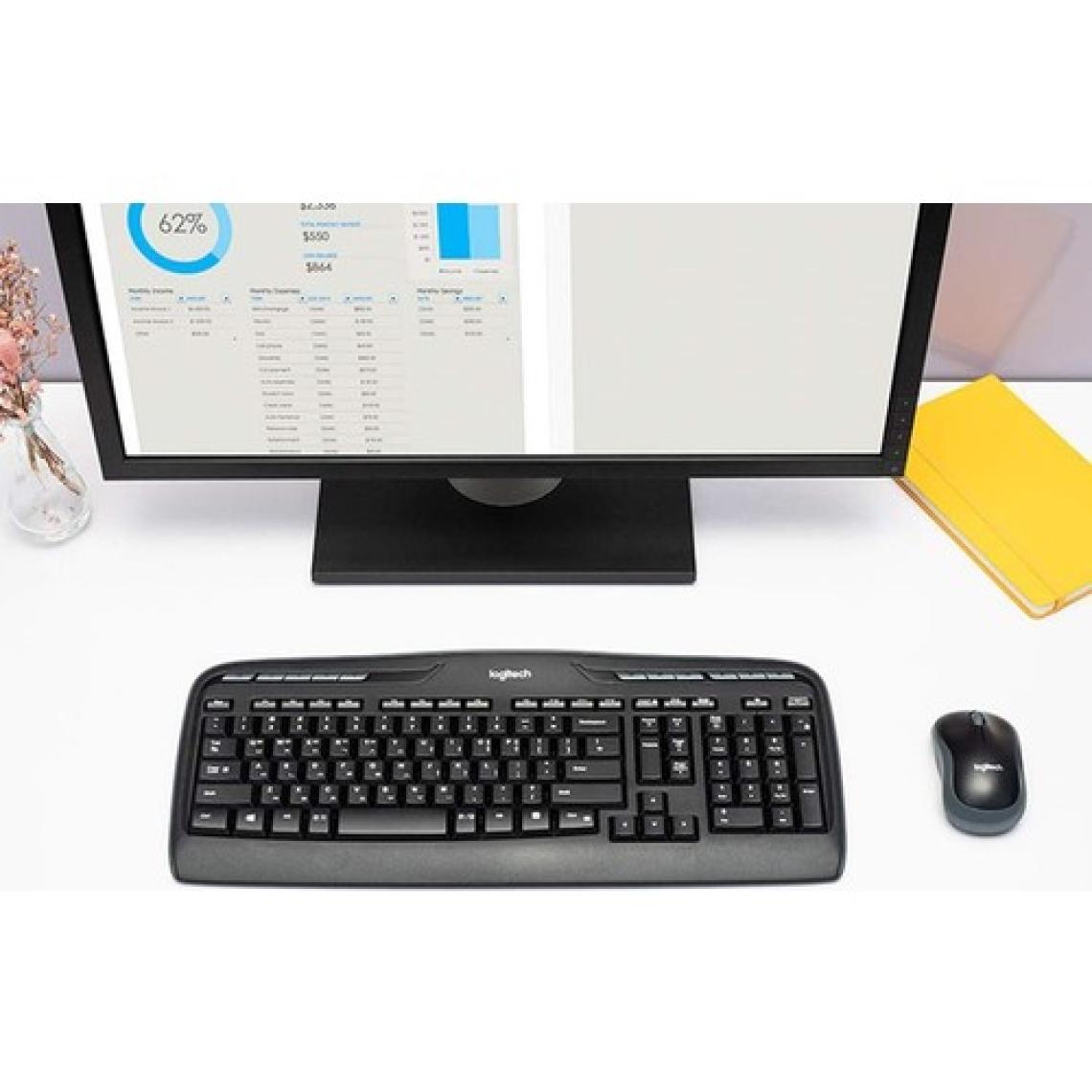 Logitech MK330 Kablosuz Türkçe Klavye Mouse Seti - Siyah