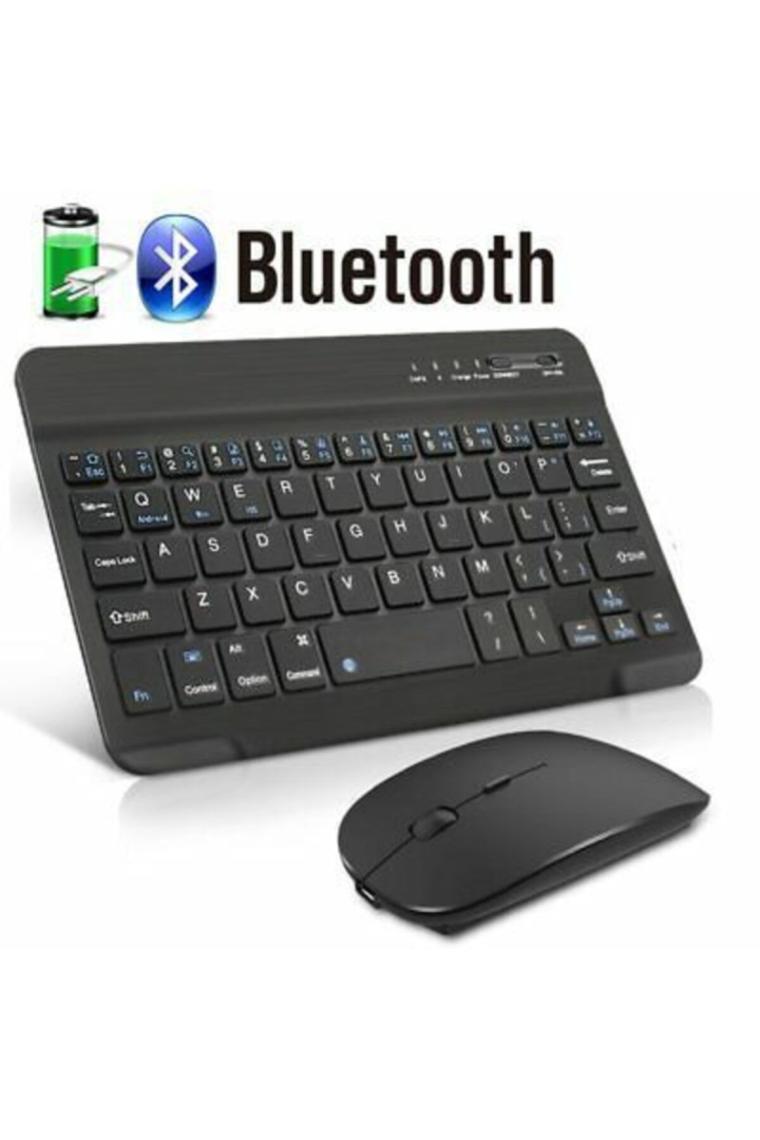 Duhaline Apple iPad 8. Nesil A2270-A2428 10.2" Tablet Için Uyumlu Slim Şarjlı Bluetooth Klavye ve Mouse Seti