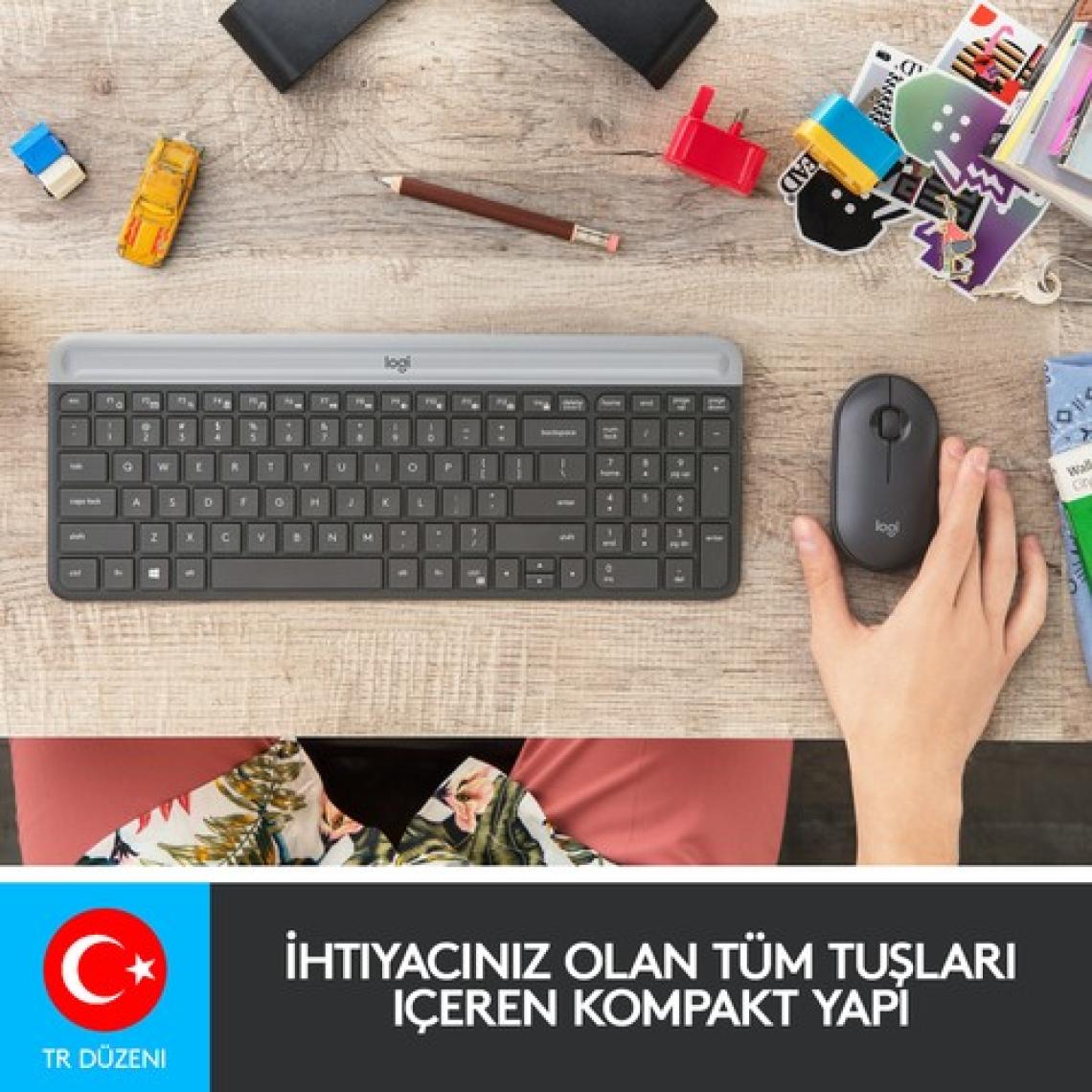 Logitech MK470 Siyah Kablosuz Klavye Mouse Seti