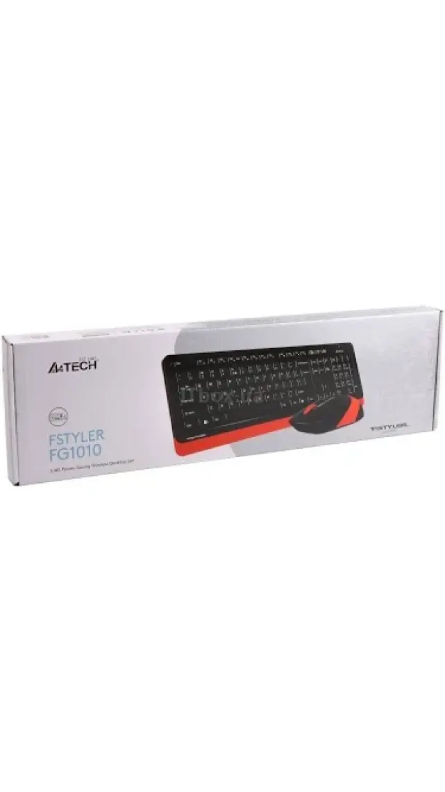 A4Tech FG1010 Kablosuz Q Trk Optic Mouse Siyah/Gri Multimedya Klavye - Mouse Set