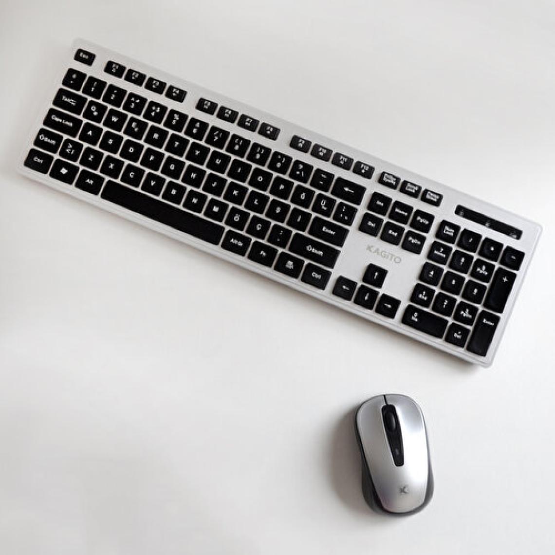 Kagito Silver Kablosuz Klavye & Mouse Set