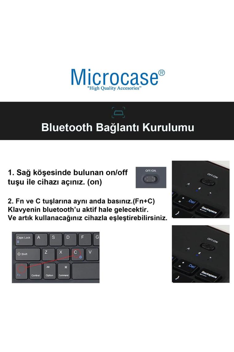 Microcase Tablet ve Telefonlar Için Bluetooth Touchpad Klavye ve Mouse Set - AL3560