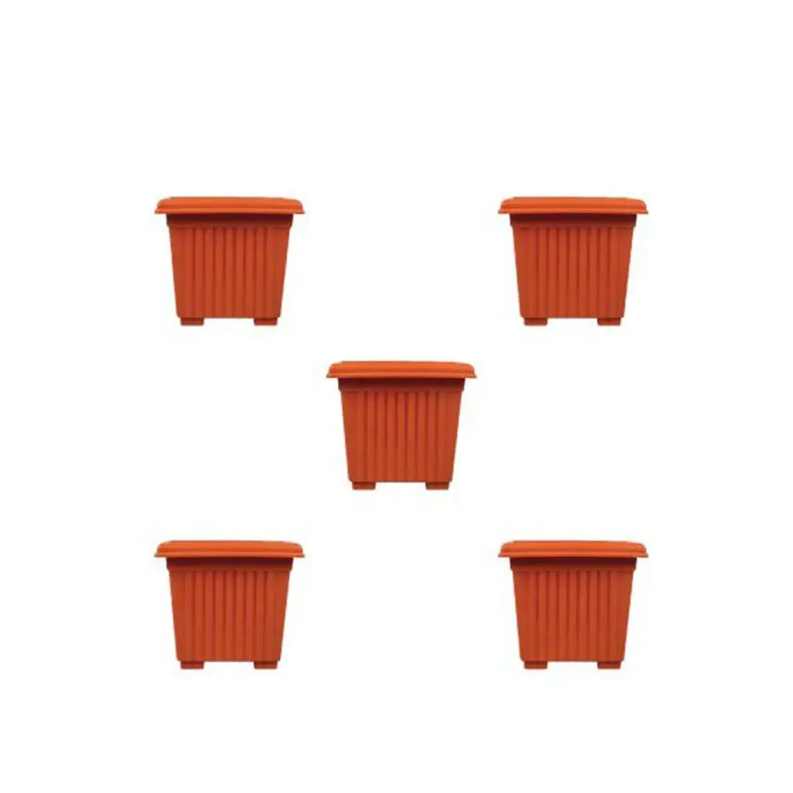 Hak Plastik Kare Saksı No 5 Klasik Bahçe Çiçek Saksısı