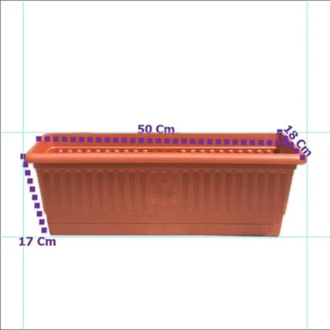 Hak Plastik Balkon Saksı Orta Boy 9 lt