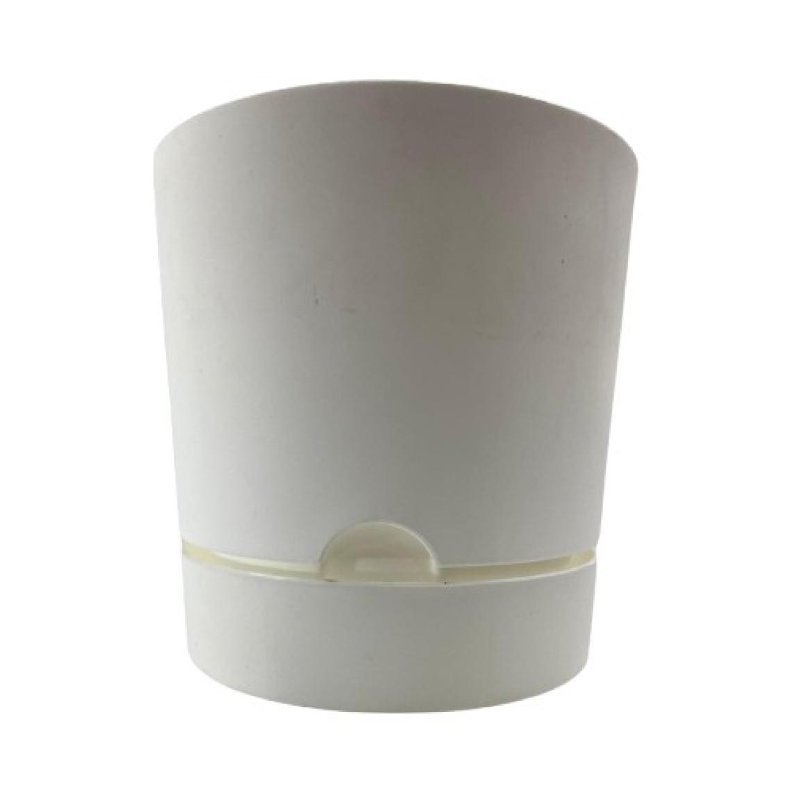 Poliwork Begonya 15 cm Beyaz Tabaklı Saksı