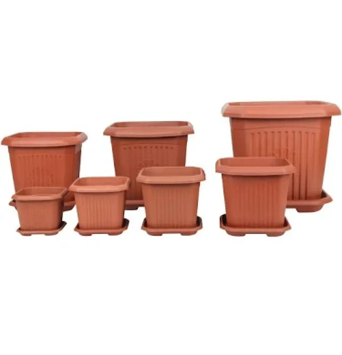 Hak Plastik Kare Saksı No 0 Klasik Bahçe Çiçek Saksısı