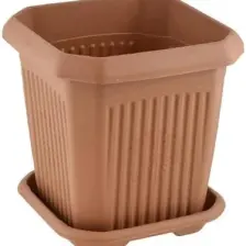 Hak Plastik Kare Saksı No 0 Klasik Bahçe Çiçek Saksısı