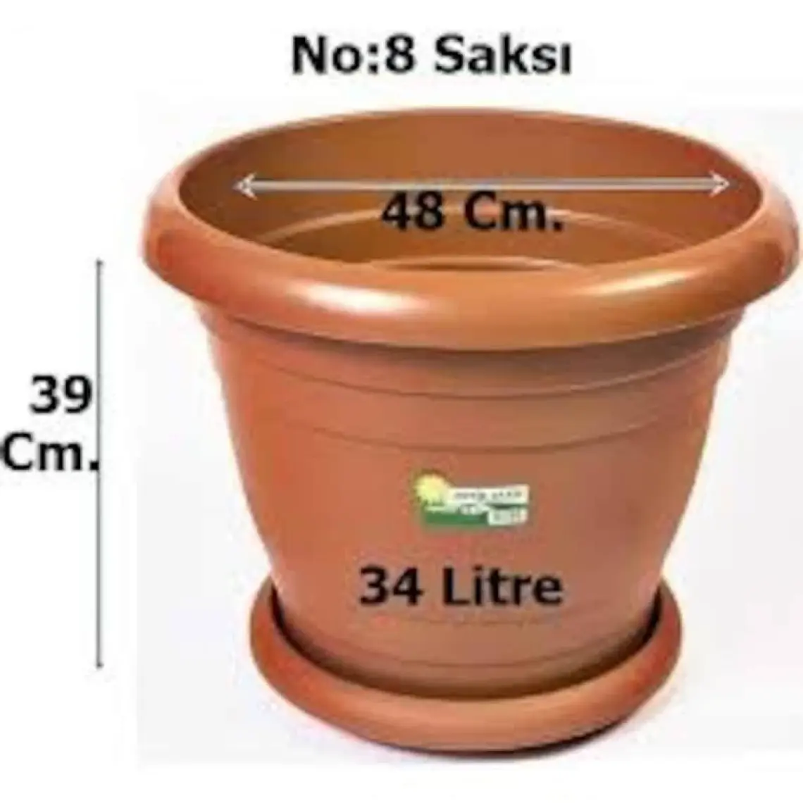 Hak Plastik Antik Saksı No 8 Klasik Bahçe Çiçek Saksısı