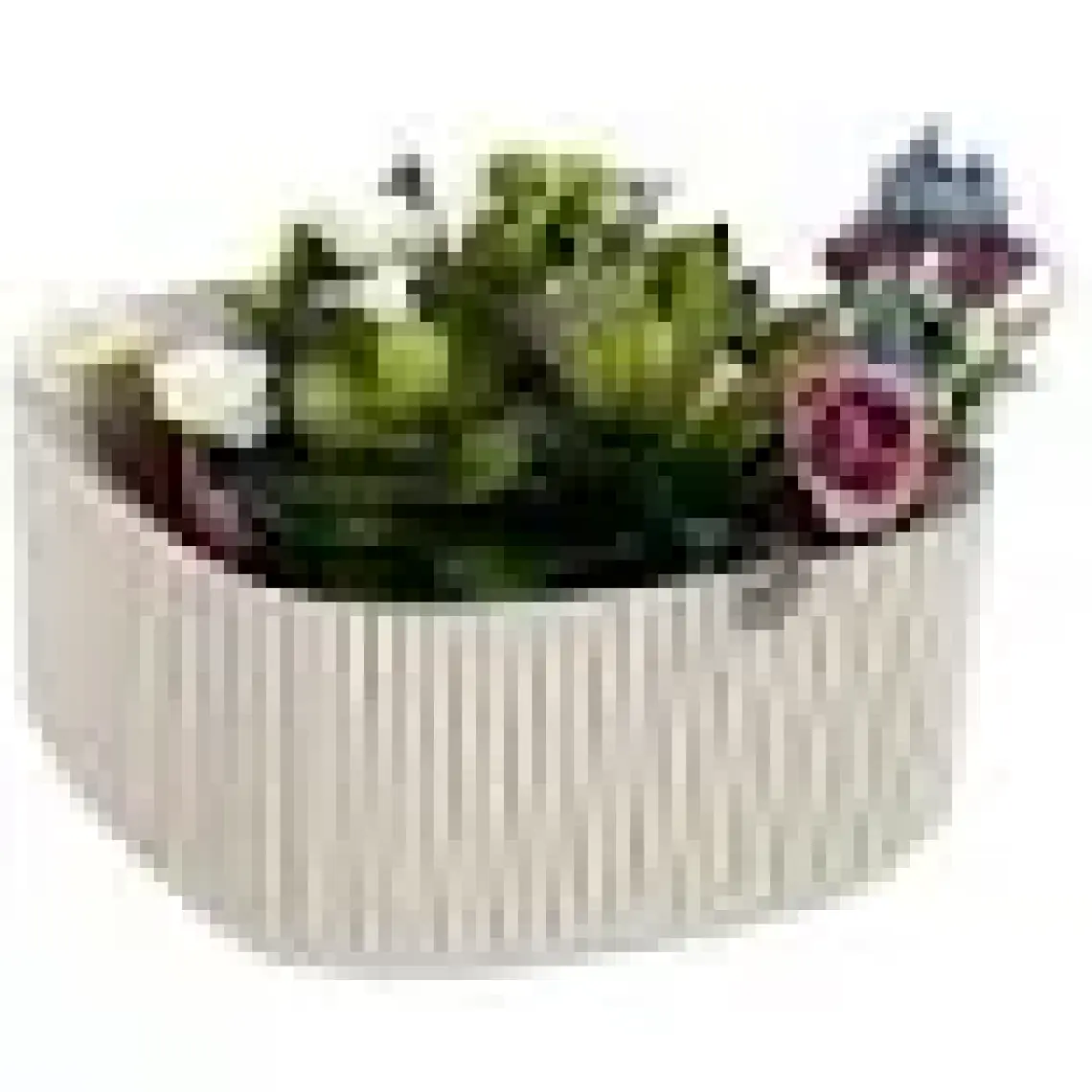 1 Litre Granit Gri Pera Aranjman Saksı Plastik Bitki Çiçek Kaktüs Saksısı No1 16,5x7,5cm