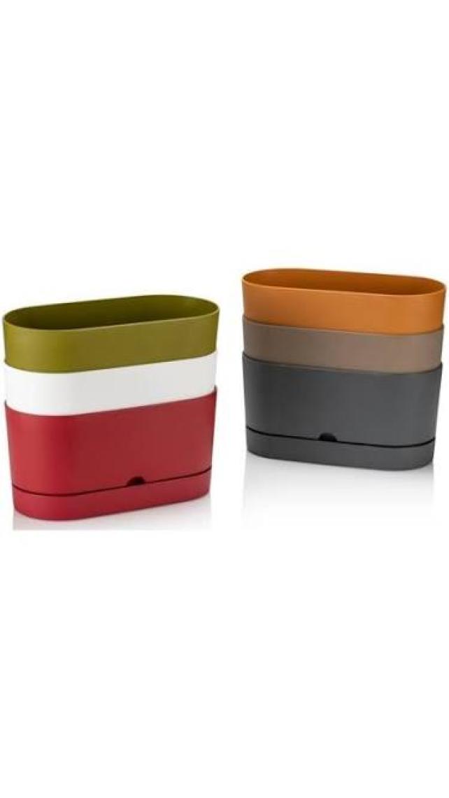 Poliwork Begonya Tabaklı Balkon Saksısı 30 cm 5,5 lt