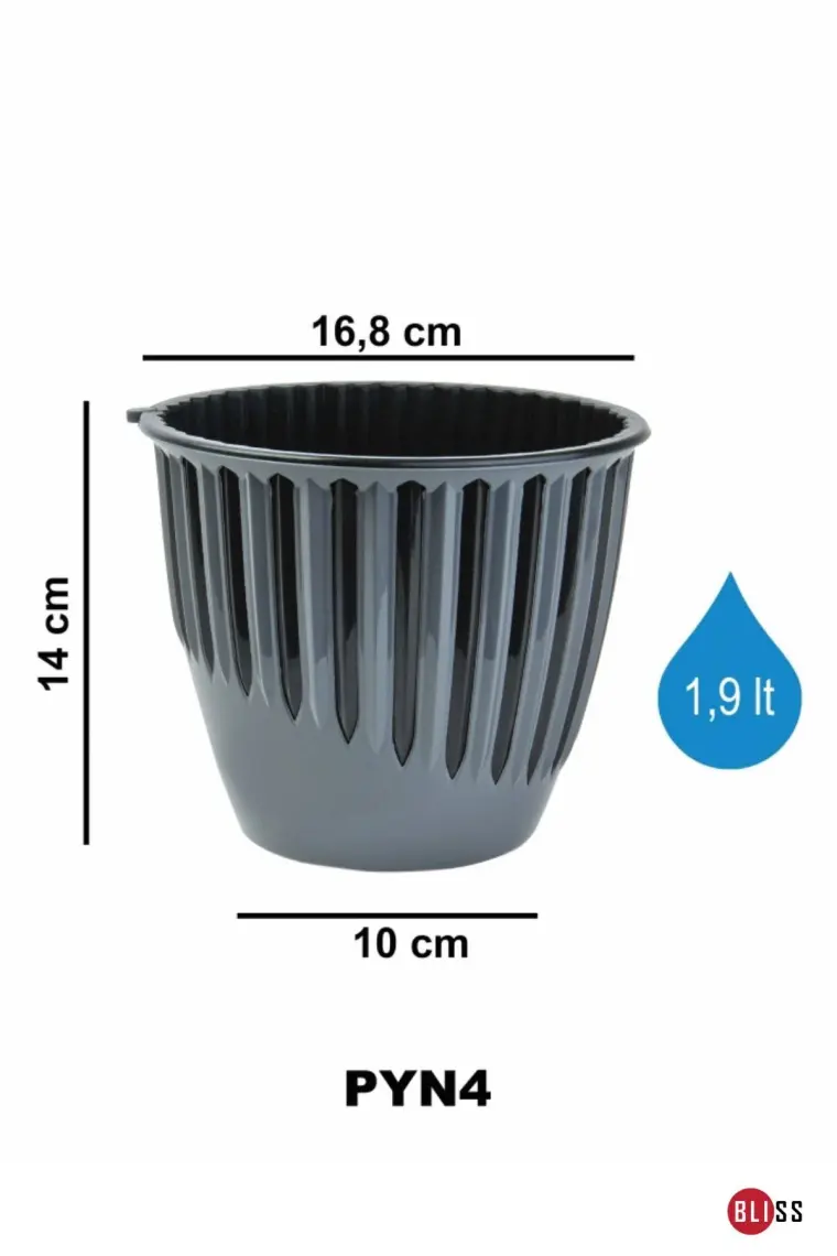 Serinova Piyano Saksı - Beyaz - 1,9 Lt