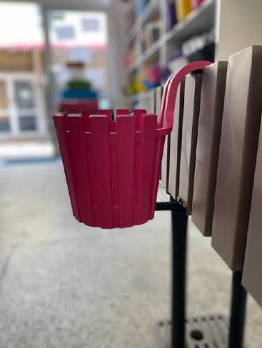 Poliwork Akasya Yuvarlak Tekli Kolay Askı 1,5 lt Balkon Saksısı