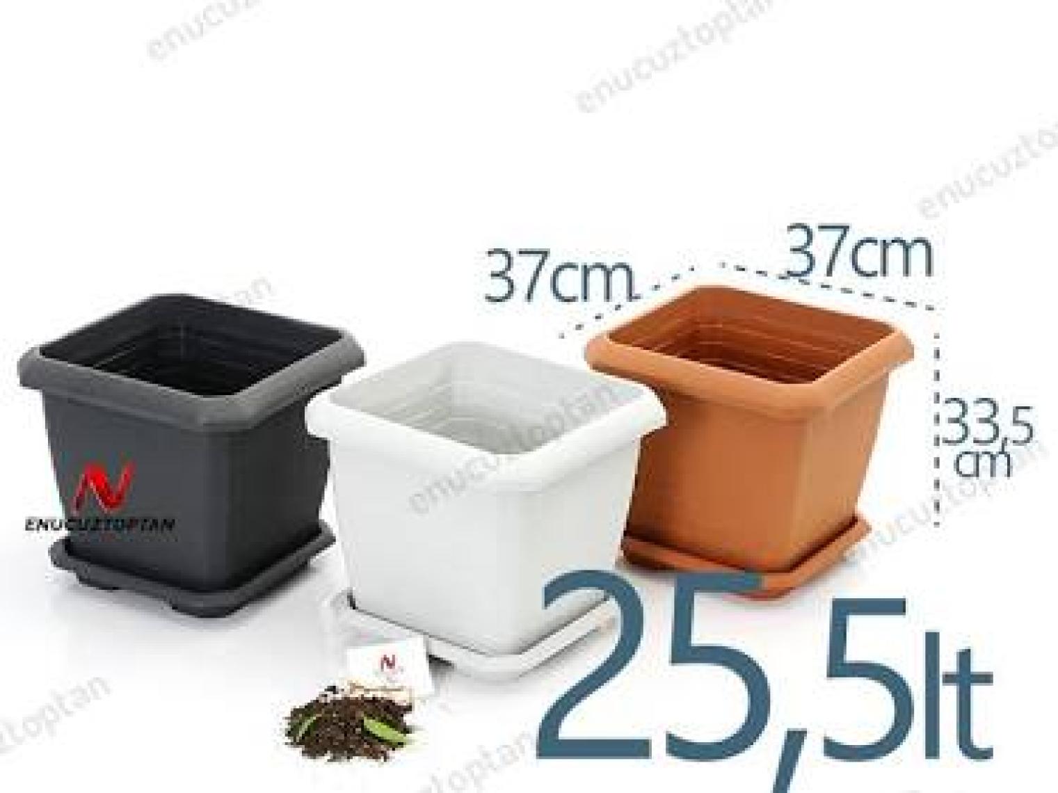Serinova Hisar Kare Saksı Hk03 25 Lt