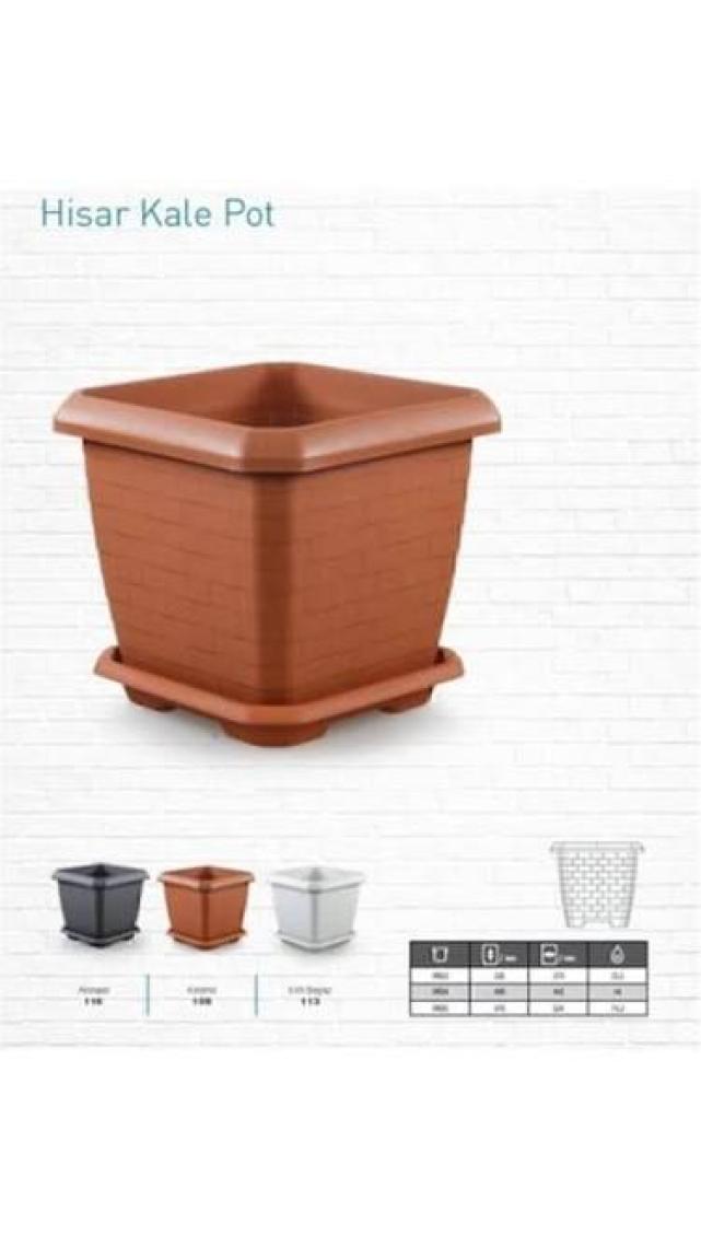 Serinova Hisar Kare Saksı Hk03 25 Lt
