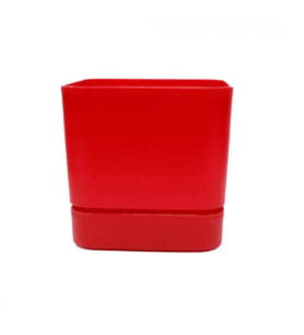 Poliwork Begonya Kare 13 cm Tabaklı Saksı 1,5 lt