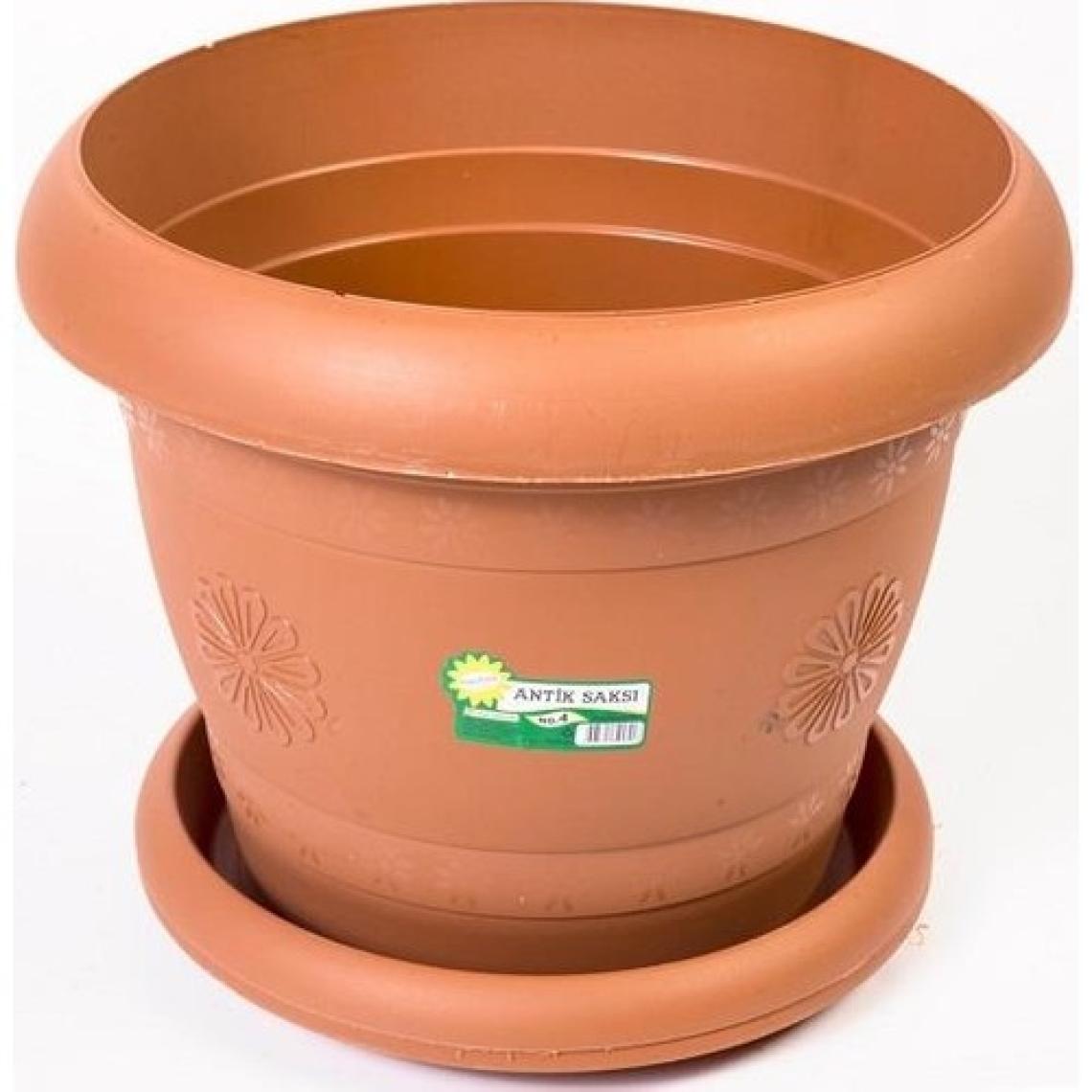 Hak Plastik Saksı Yuvarlak No:4 Antik 7,5 lt