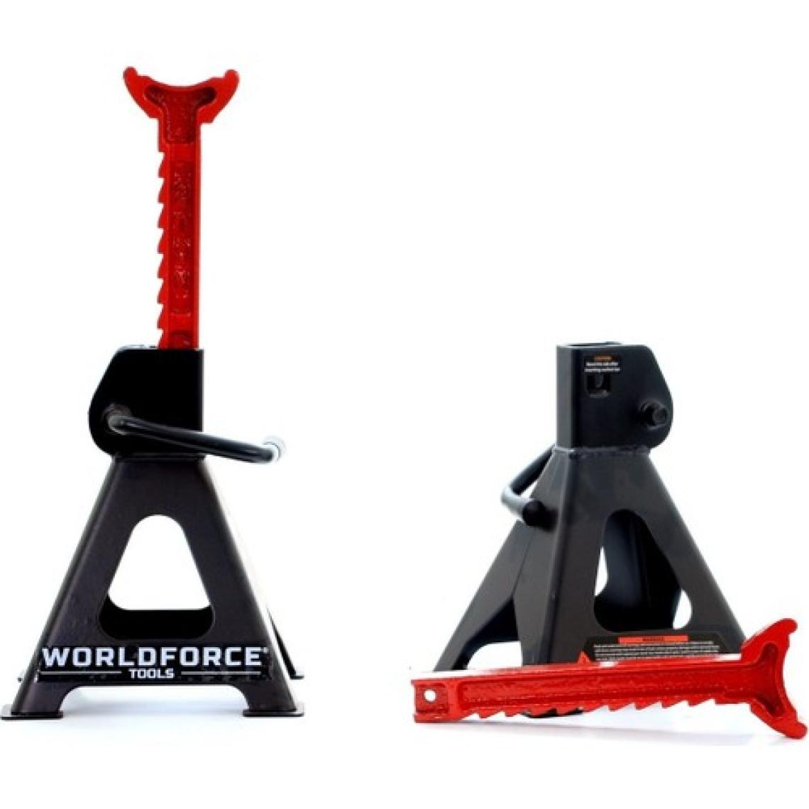 Worldforce 2 Ton Kriko Standı Araç Sehpası 2'li Set Araç Altı Sehpa Seti