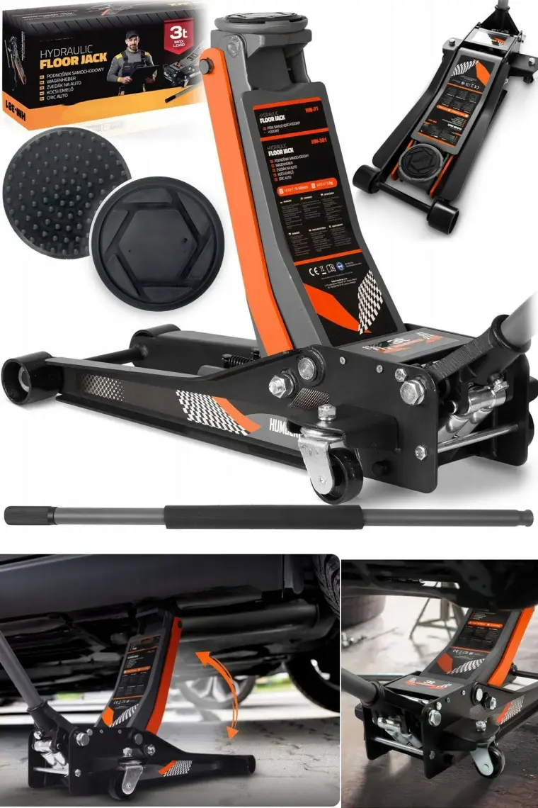 Stilmax Ağır Hizmet İçin 3 Ton Kapasiteli Alçak Şase Hidrolik Kriko Max 47 cm x 2 Çift Piston