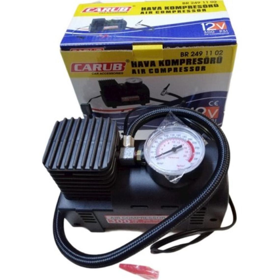 Carub Akmaklık Girişli Hava Kompresörü 12V 300 Psi Lastik Şişirici Pompa