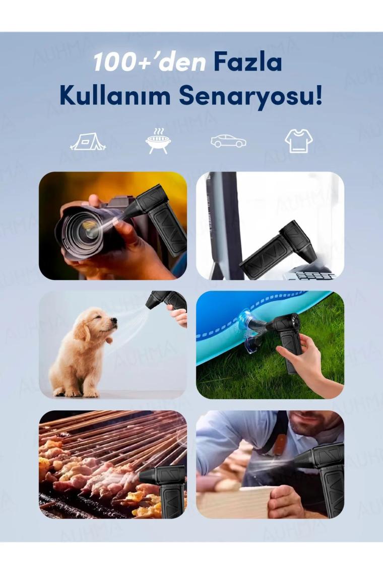Yeni Turbo Elektrikli Şiddetli Fan Hava Üfleyici Kompresör 130.000RPM Mangal Barbekü Fanı