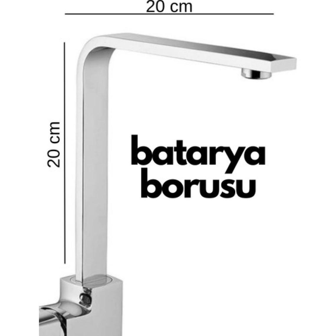 Krom Mutfak Evye Batarya Için Köşeli Su Borusu Paslanmaz ve Eca Uyumlu 20X20