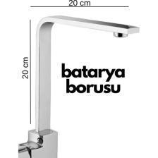 Krom Mutfak Evye Batarya Için Köşeli Su Borusu Paslanmaz ve Eca Uyumlu 20X20