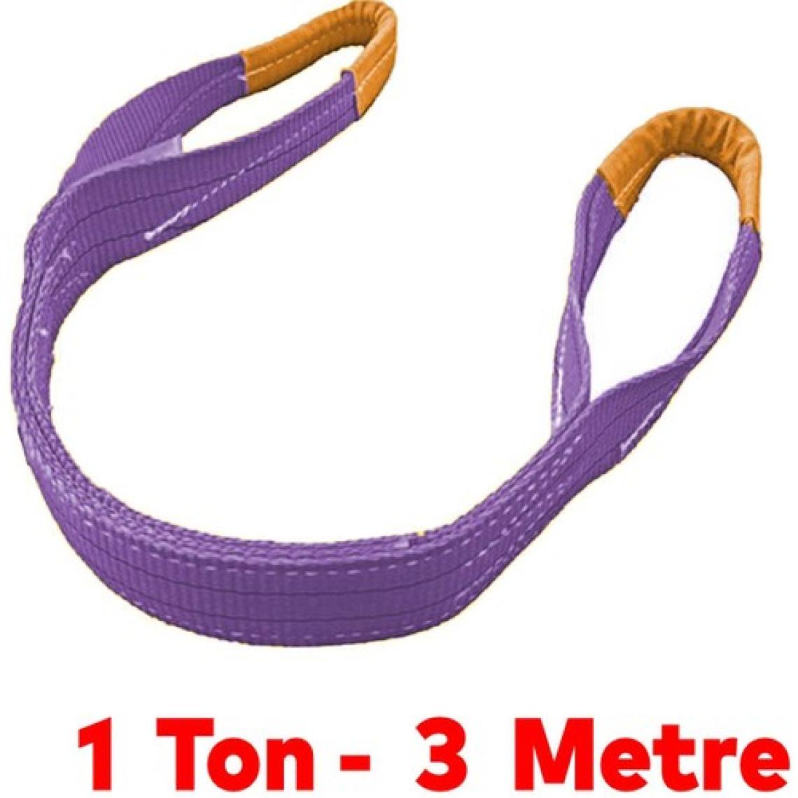 Badem10 Sapan Lila Renk Polyester Spanzet 1 Ton 3 Metre Sağlam Yük Kaldırma Taşıma Indirme Halat