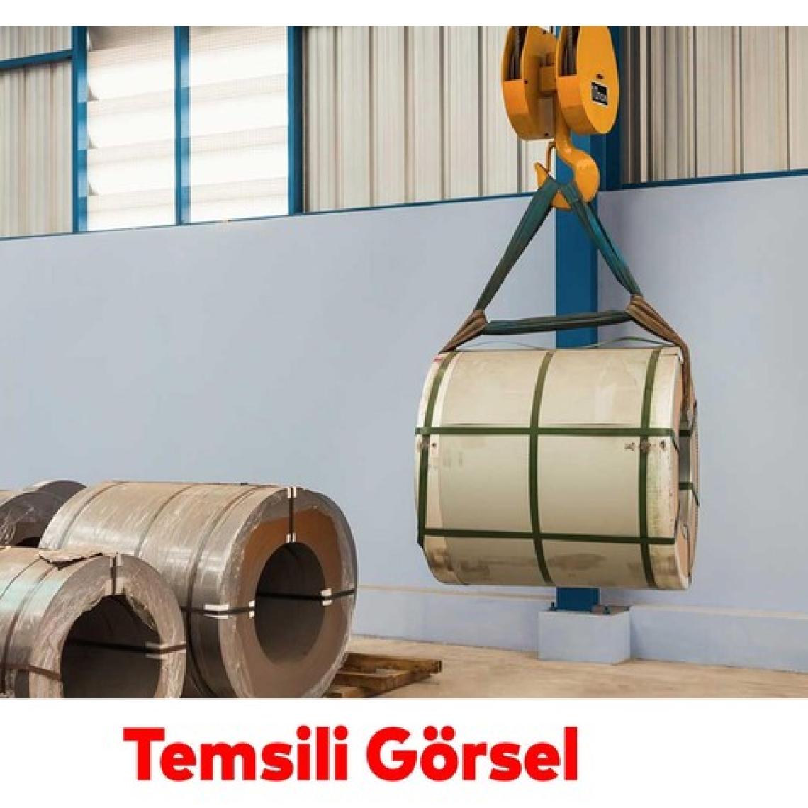 Badem10 Sapan Lila Renk Polyester Spanzet 1 Ton 3 Metre Sağlam Yük Kaldırma Taşıma Indirme Halat