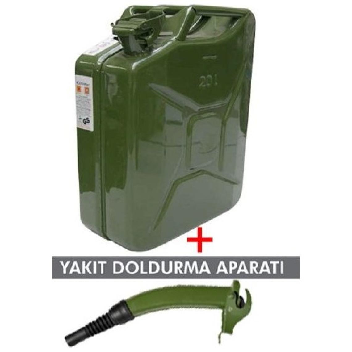 Gelg Metal Yakıt Bidonu 20 Lt  ve Yakıt Doldurma Aparatı Made In