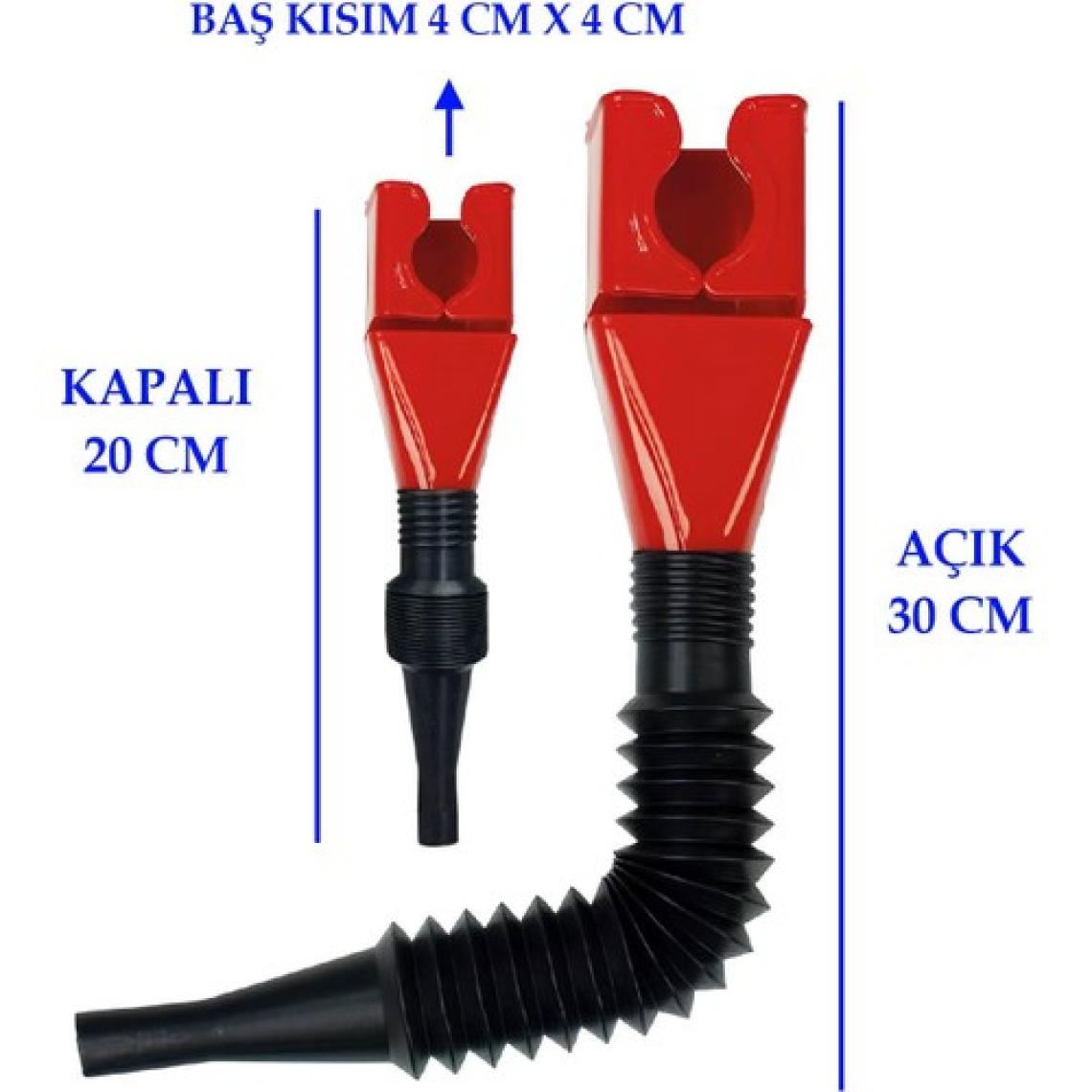 Badem10 Akrobat Plastik Bidon Ağzı Huni Mazot Sıvı Yağ Benzin Su Pratik Boşaltma Uzayan Kısalan Oynar Uçlu