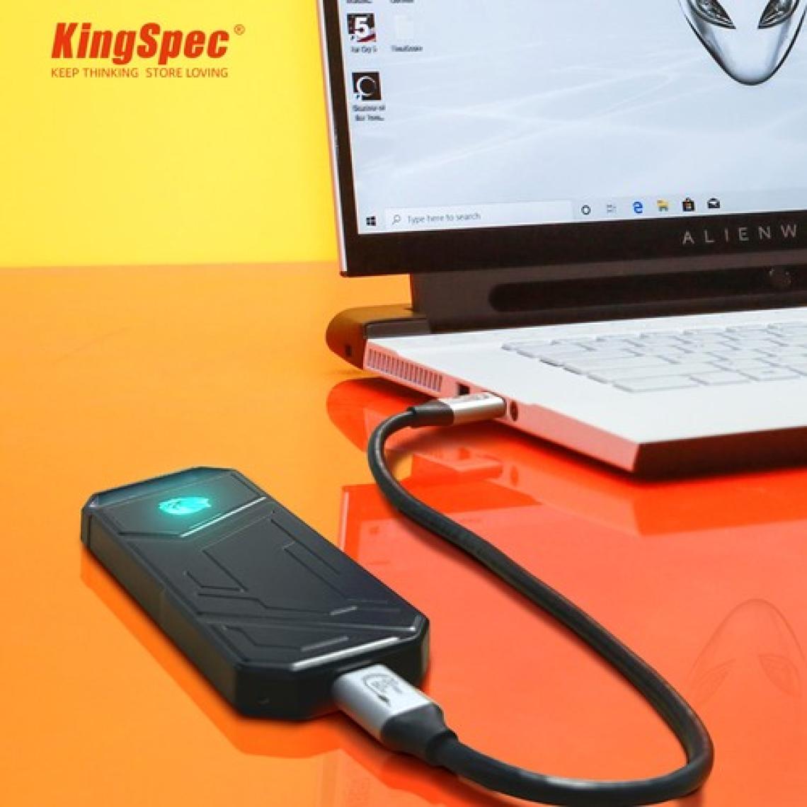 Kingspec Z5 Taşınabilir SSD 1tb, 2090MB/S Metal Rgb Kasa Usb-C