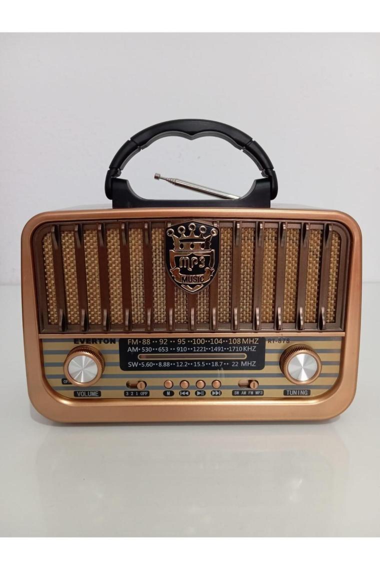 Everton rt-878 usb/bt/fm nostajik fenerli müzik çalar radyo rt-878
