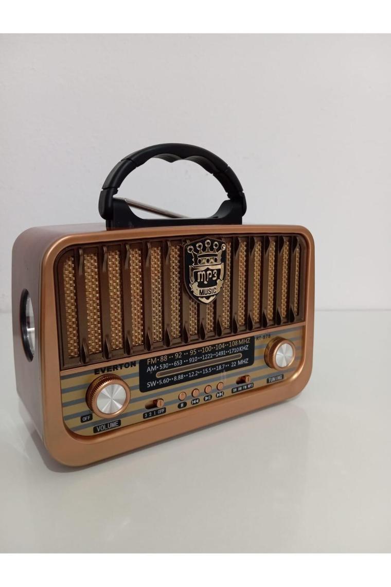 Everton rt-878 usb/bt/fm nostajik fenerli müzik çalar radyo rt-878
