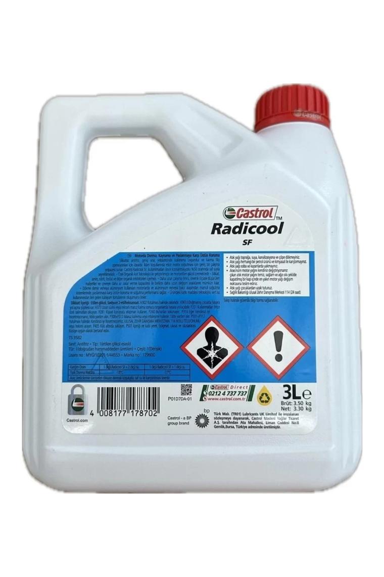Castrol Radicool Sf 3 Litre Organik Kırmızı Konsantre Antifriz