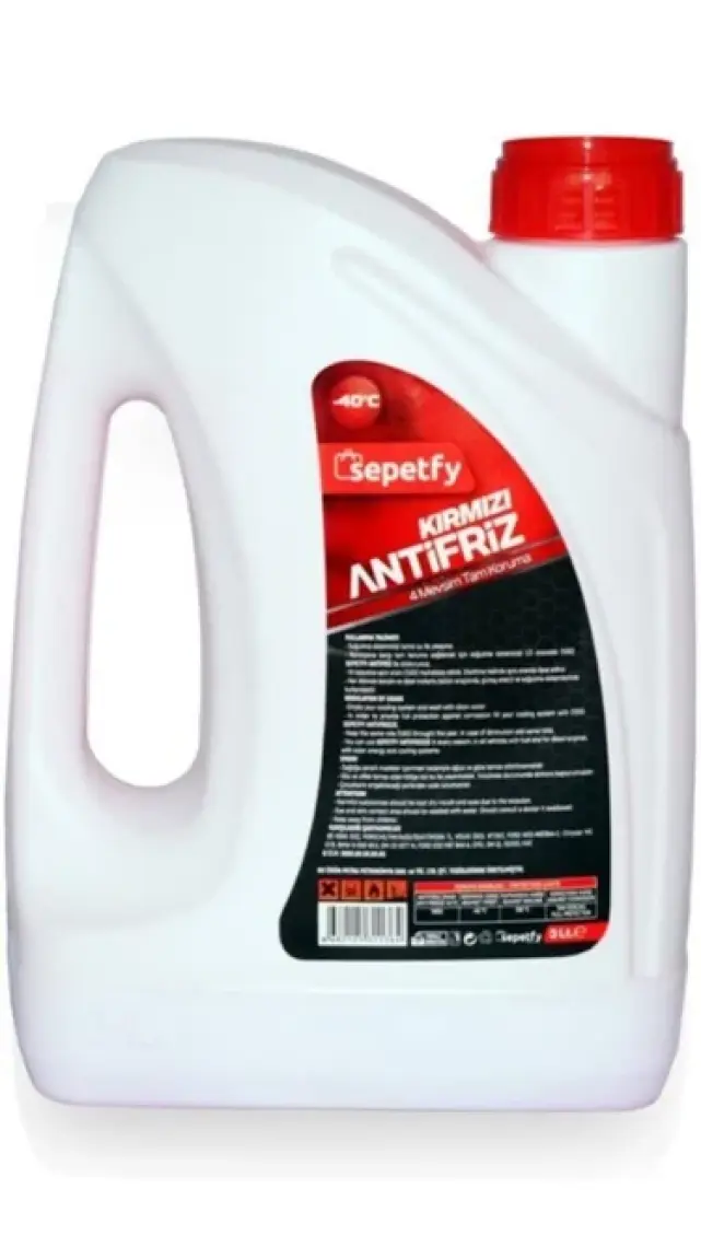 Sepetfy -40°c Kırmızı Organik Antifriz 3 Litre (Üretim Yılı: 2023)