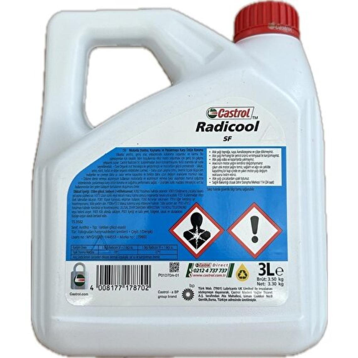 Castrol Radicool SF 3 lt Kırmızı Antifriz