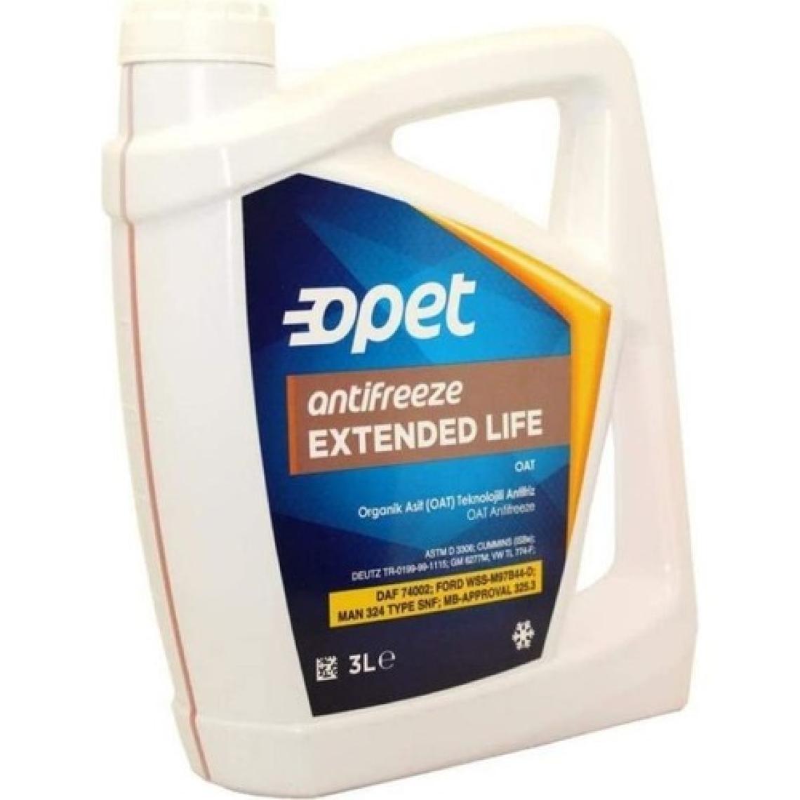 Opet Extended Life Organik 3 lt Kırmızı Antifriz
